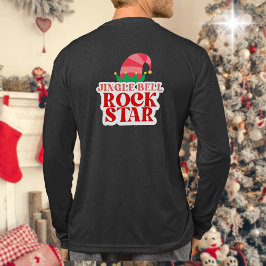 Jingle Bell Rock Star achterzijde Tri-Blend Shirt