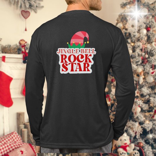 Jingle Bell Rock Star achterzijde Tri-Blend Shirt