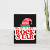 Jingle Bell Rock Star Black Christmas Toddler T Sh Kaart (Voorkant)