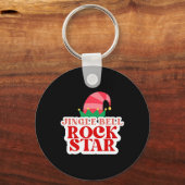 Jingle Bell Rock Star Black Christmas Toddler T Sh Sleutelhanger (Voorkant)
