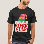 Jingle Bell Rock Star Black Christmas Toddler T Sh T-shirt (Voorkant)