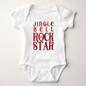 Jingle Bell Rock Star, Kerstmis Romper (Voorkant)