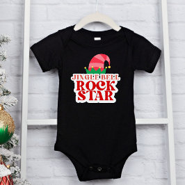 Jingle Bell Rock Star, Kerstmis Zwart Romper