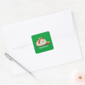 Jingle Bell Rock Vierkante Sticker (Envelop)