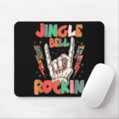 Jingle Bell Rockin Groovy Retro Christmas Xmas Ske Muismat (Met muis)