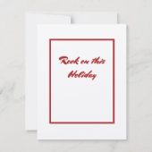 Jingle Bell Rockin' On Skeleton Gitaarspeler Notitiekaartje (Achterkant)