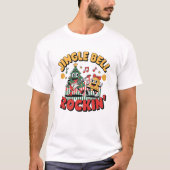 Jingle Bell Rockin Retro Kerstmis T-shirt (Voorkant)