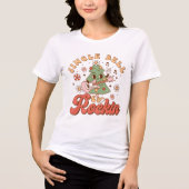 Jingle Bell Rockin retro muzikale kerstboom Tri-Blend Shirt (Voorkant)