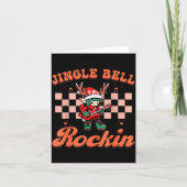 Jingle Bell Rocking Christmas Elf Rock N Roll Guit Kaart (Voorkant)