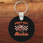 Jingle Bell Rocking Christmas Elf Rock N Roll Guit Sleutelhanger (Voorkant)