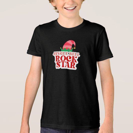 Jingle Bell Rockster, Kerstmeisjes Tri-Blend Shirt (Voorkant)