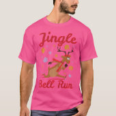 Jingle Bell Run Reindeer Running T-shirt (Voorkant)