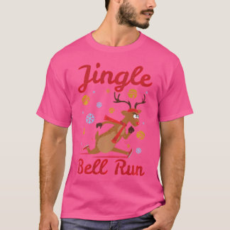 Jingle Bell Run Reindeer Running T-shirt
