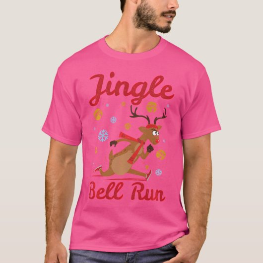 Jingle Bell Run Reindeer Running T-shirt (Voorkant)