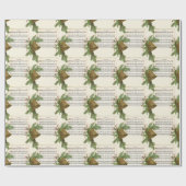 Jingle Bell Sheet Music Vintage Kerstmis Bells Cadeaupapier (Vlak)