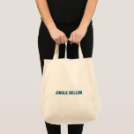 Jingle Bell Tekst Naam Gedrukt Kruidenier Geschenk Tote Bag<br><div class="desc">Jingle Bell Tekst Naam Gedrukt Kruidenier Geschenken Canvas tas. Een boodschappentas is een handige en milieuvriendelijke tas speciaal ontworpen voor het dragen van boodschappen en andere huishoudelijke artikelen. Het ontwerp van een tas is meestal eenvoudig en eenvoudig. De tassen van de kruidenier hebben stevige handvatten, vaak ontworpen om comfortabel voor...</div>