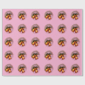 Jingle Bell Tree: Positieve energie T-shirt ontwer Cadeaupapier (Vlak)