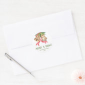 Jingle Bell Winterkerst Ronde Sticker (Envelop)