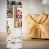 Jingle Bells 5 Fotocollage Goud Wit Eclectisch Thermosbeker