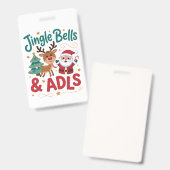Jingle Bells ADLS Ergotherapie OT Rendier Badge (Voor- en achterkant)