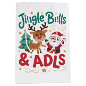 Jingle Bells ADLS Ergotherapie OT Rendier Medium Cadeauzakje (Voorkant)