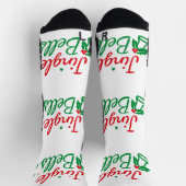 Jingle Bells Afbeelding Gedrukte broek sokken-boot Sokken (Top)
