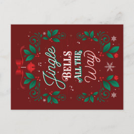 Jingle Bells All The Way Christmas Briefkaart