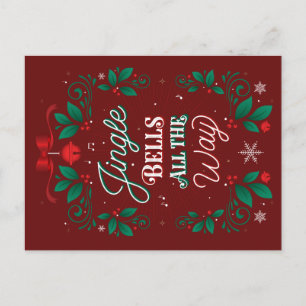 Jingle Bells All The Way Christmas Briefkaart