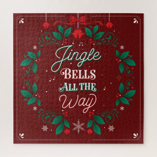 Jingle Bells all the Way Kerstpuzzle (20x20) Legpuzzel (Verticaal)
