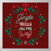 Jingle Bells All-Way kerstPoster 24x24 Poster (Voorkant)