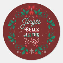 Jingle Bells Allemaal Kerststickers