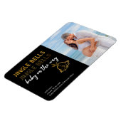 Jingle Bells Baby op Way Kerstfoto Magneet (Linkerzijde)