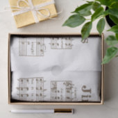  Jingle, Bells. Blad Music Chorus 1850 Tissuepapier (Geschenk)