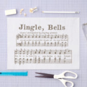  Jingle, Bells. Blad Music Chorus 1850 Tissuepapier (Craft)