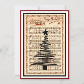 "Jingle Bells" Bladmuziek  5 Foto Feestdagenkaart (Voorkant)