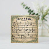 Jingle Bells Bladmuziek Bedrijf Kerst Feestdagenkaart (Staand voorkant)