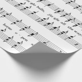 jingle bells bladmuziek inpakpapier (Hoek)