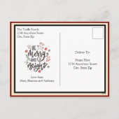 "Jingle Bells"  Bladmuziek Kerst Feestdagenkaart (Achterkant)