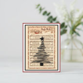 "Jingle Bells"  Bladmuziek Kerst Feestdagenkaart (Staand voorkant)