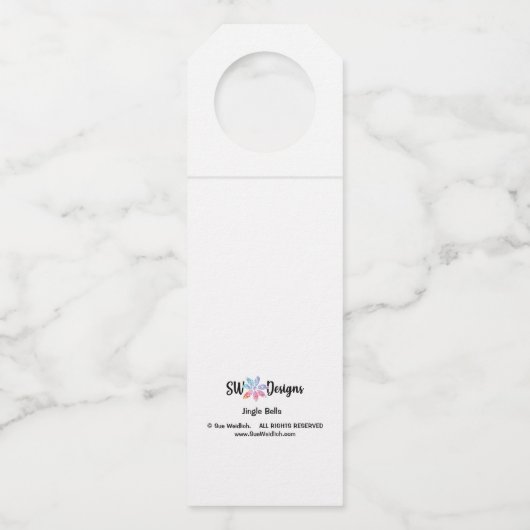 Jingle Bells Bottle Label door Sue Weidlich (Achterkant)