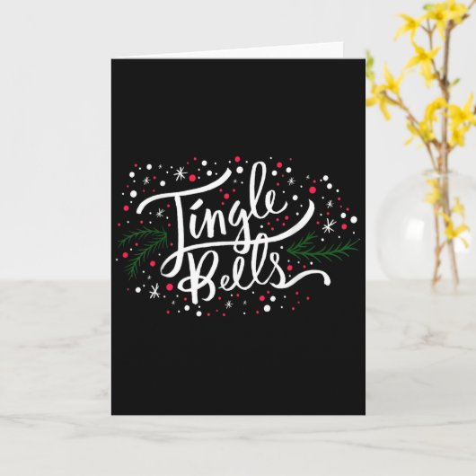 Jingle Bells Christmas Design For Men Women, Boys, Kaart (Gele Bloem)