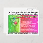 Jingle Bells Christmas Martini Recept Briefkaart (Voorkant / Achterkant)