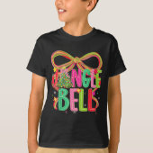 Jingle Bells Coquette Bow Merry Christmas Tree Gir T-shirt (Voorkant)