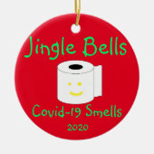 Jingle Bells, Covid-19 Smells Keramisch Ornament (Voorkant)