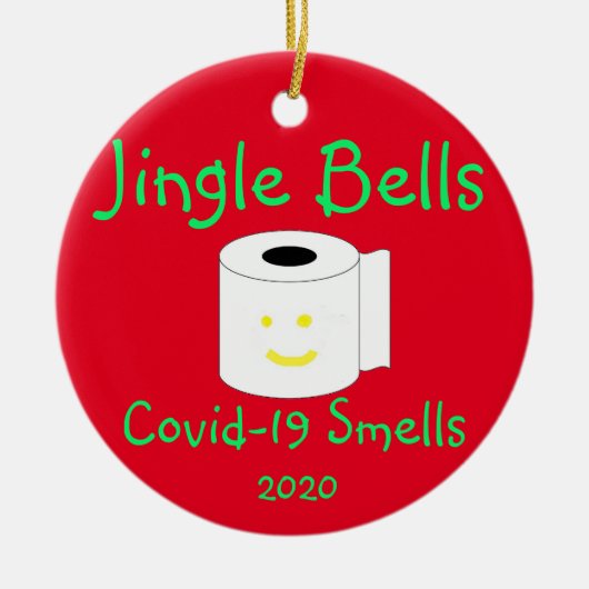 Jingle Bells, Covid-19 Smells Keramisch Ornament (Voorkant)