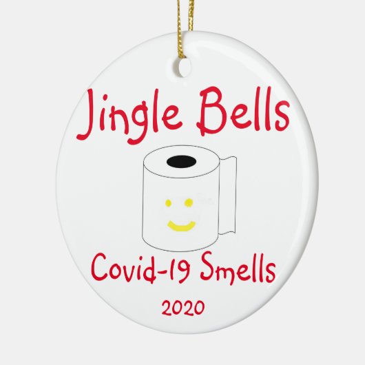 Jingle Bells, Covid-19 Smells Kerstmis Keramisch Ornament (Links)