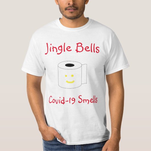 Jingle Bells Covid-19 Smells T-shirt (Voorkant)