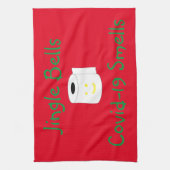 Jingle Bells Covid-19 Smells Theedoek (Verticaal)