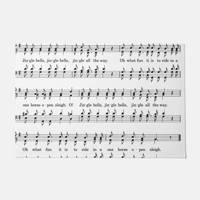 Jingle Bells-deuromat Deurmat (Voorkant)