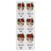 Jingle Bells en Holly inpakpapier Wijn Cadeautas (Voorkant)